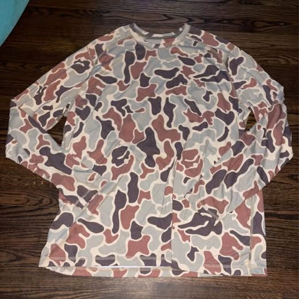 XL Men’s Orvis Camo Shirt Polyester/ Cotton Hunting Long Sleeve
